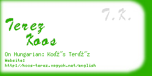 terez koos business card